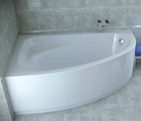 Besco Akrylátová asymetrická vaňa Cornea 140x80 (150x100) BESCO-Rozmery: 150x100, BESCO-Farba: Biela, BESCO-Orientácia: Pravá