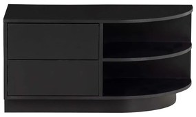 Čierny modulárny TV stolík z borovicového dreva 231x40 cm Finca – WOOOD