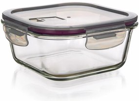 Dóza Sklenená s vekom Lora 950 ml bordová