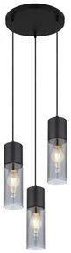 Globo 21000-3HB - Luster na lanku ANNIKA 3xE27/25W/230V pr. 30 cm čierna GL6724