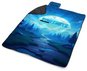 Sablio Plážová deka FORTNITE Modré údolie s mesiacom: 200x140 cm