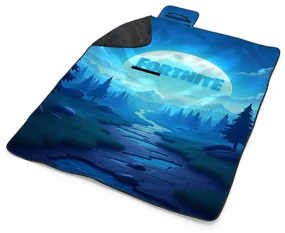Sablio Plážová deka FORTNITE Modré údolie s mesiacom: 200x140 cm