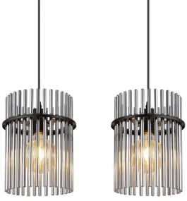 Globo 15698-4H - Luster na lanku GORLEY 4xE27/60W/230V čierna