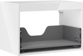 Mexen Box-A, závesná skrinka 70 cm, 1 zásuvka, biela lesklá, 91AX0-0700-470-1-00