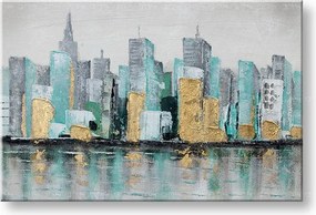 Maľovaný obraz na stenu MESTO 90x60 cm