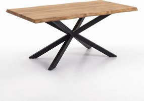 Stôl PORTO, 1800 × 900 mm, masívny dub s nepravidelnou hranou