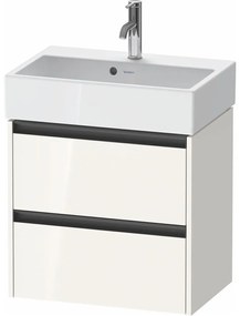 DURAVIT Ketho 2 závesná skrinka pod umývadlo Compact, 2 zásuvky, 584 x 390 x 549 mm, biela vysoký lesk, K25273022220000