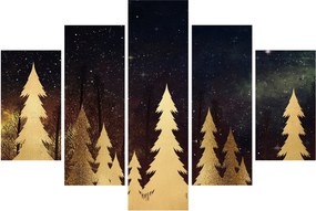 Obraz - Zlatá noc (150x105 cm)