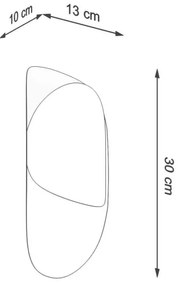 Sollux SL.1063 - Nástenné svietidlo TEAR 1xG9/40W/230V čierna