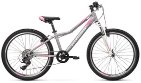 KROSS Detský bicykel Lea JR 2.0 D Strieborno-ružovo-biely, matný 24&quot; 2020