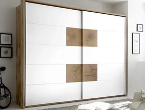 Šatníková skriňa Capri, dub wotan/biela%