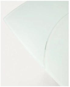 Biely rozkladací jedálenský stôl so sklenenou doskou 100x130 cm Yodalia – Kave Home