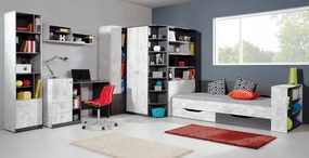 Písací stôl Tablo, šedá/enigma