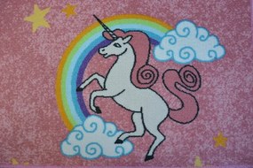 Detský koberec UNICORN JEDNOROŽEC ružový