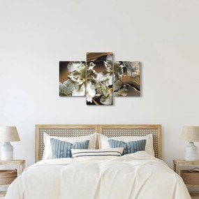 Obraz - Kvety orchideí na mramorovom pozadí (90x60 cm)