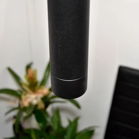 LED Luster na lanku TUBA 3xGU10/4,8W/230V čierna