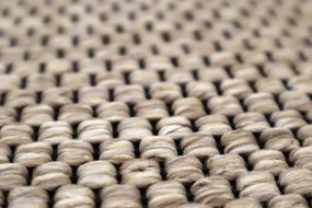 Vopi koberce Kusový koberec Nature svetle béžový okrúhly - 160x160 (priemer) kruh cm