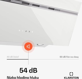 Klarstein Alina digestor, 80 cm, 600 m³/h, Tichý, EEK A