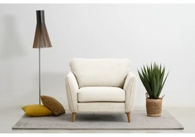 Biele menčestrové kreslo Paris – Scandic