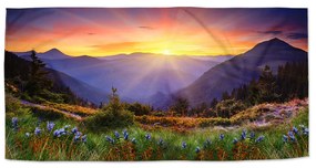 Sablio Uterák Západ slnka nad lesom - 50x100 cm
