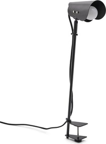 Čierna kovová stolová lampa s klipom (výška 51 cm) Jula – Kave Home