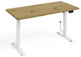 Elektrický PC stolík Motiva 120 (biela + dub artisan). Akcia -21%. Vlastná spoľahlivá doprava až k Vám domov. 1124890