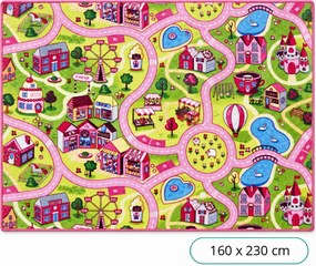 Associated Weavers, Detský kusový koberec cesty Sweet Town, 160x230, viacfarebná, detská izba