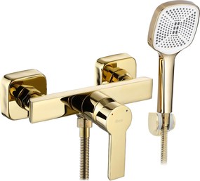 Rea Argus, sprchová batéria s ručnou bodovou sprchovou súpravou, zlatá lesklá, REA-B6408
