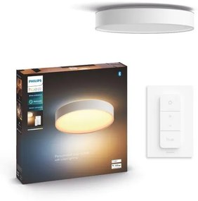 Philips HUE LED White Ambiance 41166/31/P6 Devere L kúpelňové stropné svietidlo 33,5W 4300lm 2200-6500K IP44 42,5cm biele stmievateľné BlueTooth + HUE Switch