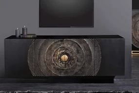 Dizajnová závesná komoda z masívu Golden Sunset Mango 177cm