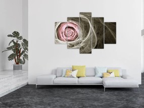 Obraz - Abstraktné ruže svetlo ružová (150x105 cm)