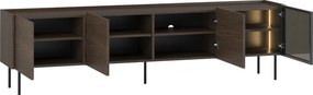 RTV skrinka Dunari 220 cm s kovovými nohami - dub dunin