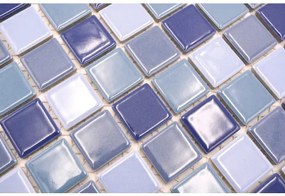 Keramická mozaika JT 250 modrá mix 30,2 x 33 cm