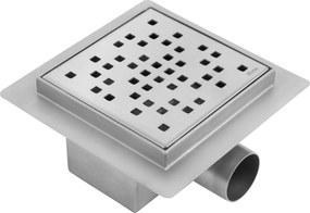 Podlahový vpust REA DOTS 12x12 cm, nikel brúsený