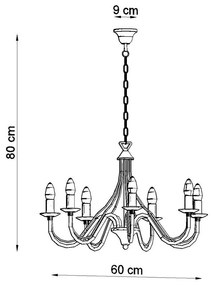 Čierne stropné svetlo Sollux Floriano 7