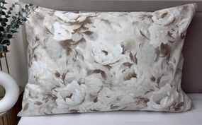 INTERMEDIC SK Bavlnená obliečka na vankúš Hnedé pivónie 45x65 cm – 100 % bavlna