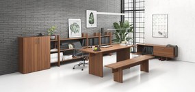 Stôl single SOLID, 1800 x 800 x 743 mm, orech