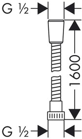Hansgrohe Metaflex - Sprchová hadica 1600 mm, chróm 28266000