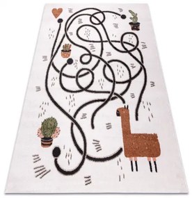 Koberec FUN Game pre deti, hra, lama krém Veľkosť: 160x220 cm