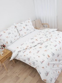 Vianočné bavlnené obliečky Renforcé - Zimný les