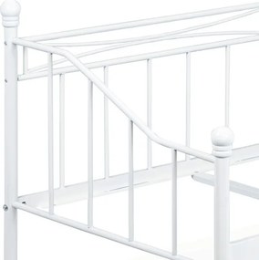 Kovová posteľ 90 cm biela BED-1905 WT