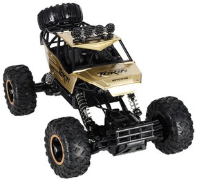 KIK Diaľkovo ovládané kovové auto RC Rock Crawler 4WD 1:12, zlaté