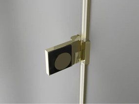 Mexen Lunar-B, pravé otočné sprchové dvere 145 cm, číre sklo, zlatý profil, 832S-145-050-50-00-P