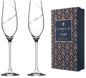 Diamante poháre na šampanské Silhouette City s kamienkami Swarovski 210 ml 2KS