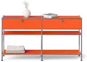 Kovová konzola »CN3 Slim Line« s 2 zásuvkami, oranžová