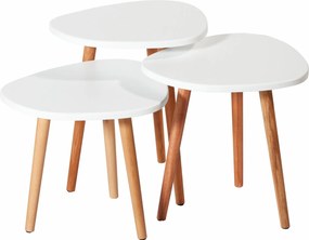 Set konferenčných stolíkov Tuvantille T (biela). Akcia -19%. Vlastná spoľahlivá doprava až k Vám domov. 1127622