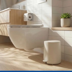 Krémovobiely pedálový plastový odpadkový kôš 5 l Fablo – Wenko