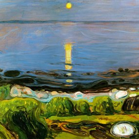 Obrazová reprodukcia Summer Night by the Beach, Edvard Munch