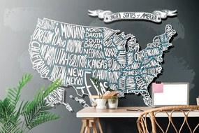 Tapeta abstraktná mapa USA