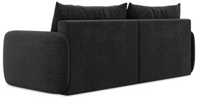 Čierna rozkladacia/s úložným priestorom pohovka 238 cm Kalena – Makamii